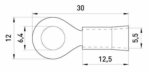 Ізольований наконечник E.Next e.terminal.stand.rv3.3,5.6.red 2.5-4 кв.мм червоний (s1036050) - фото №1