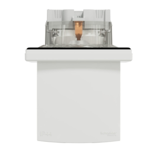 Розетка із захисними шторками та кришкою біла Asfora, EPH3100321 - фото №4