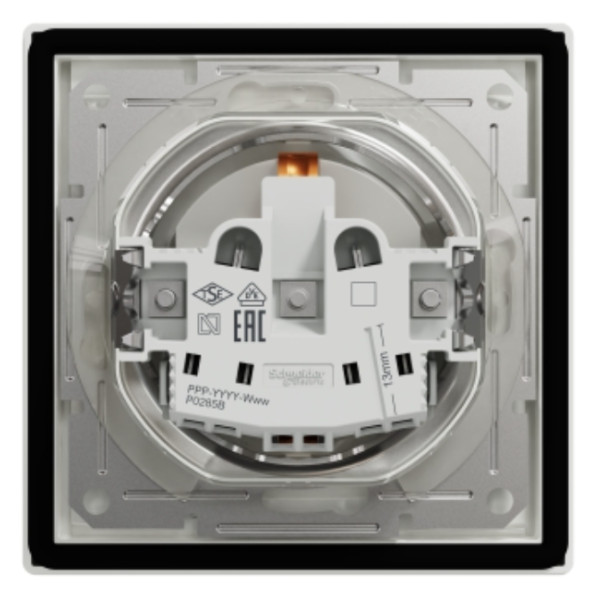 Розетка із захисними шторками та кришкою біла Asfora, EPH3100321 - фото №5