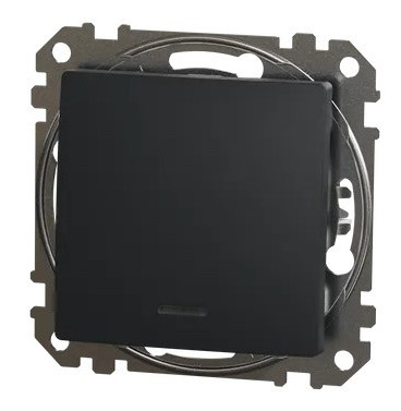 Выключатель Schneider Electric Sedna Design & Elements с подсветкой черный SDD114101L - фото №4