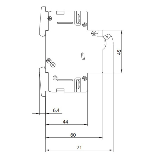 Двухполюсный автомат SEZ 62 B 3А 2P (PR62B3А) - фото №3