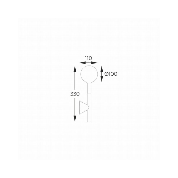 Бра, настінний світильник Zuma Line W0574-01B-SDFZ Arcturus G9 1x4W IP20 Bk - фото №1