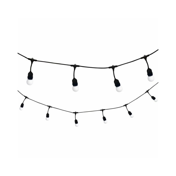 Гирлянда Goldlux 308207 Party M E27 10x6W 3000K 50Lm IP44 с белыми лампочками - фото №2