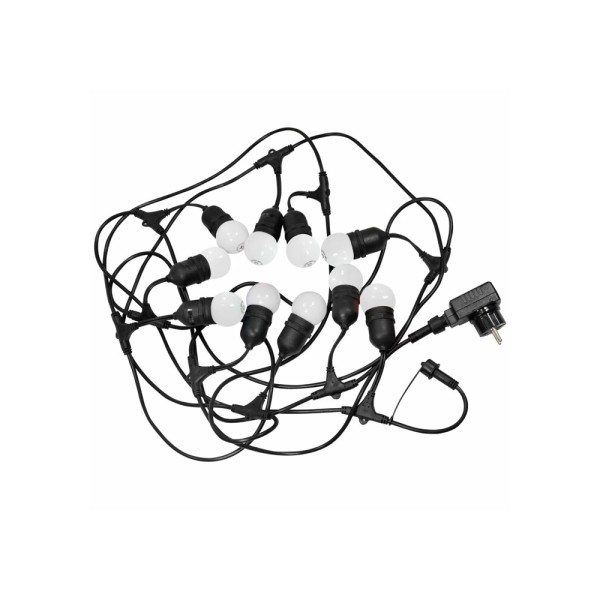 Гирлянда Goldlux 308207 Party M E27 10x6W 3000K 50Lm IP44 с белыми лампочками - фото №3