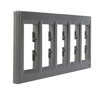 Рамка на 5 мест сталь Asfora, EPH5800562 - фото №2