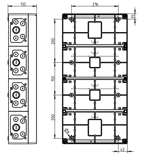 Вологозахищена розпаювальна коробка Spelsberg AKL 4-g (sp74040401) IP65 - фото №3