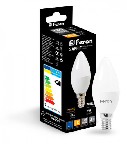 Светодиодная лампа Feron LB-197 7Вт 4000К Е14 - фото №1