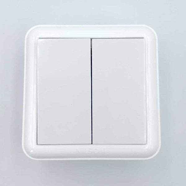 Вимикач Nilson Unique білий 2кл ( 28111003 ) - фото №1