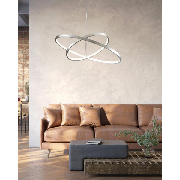 Подвесной светильник, люстра Goldlux 330017 Lea 2 Led 2x35W 4000K 4600Lm IP20 Серебро - фото №2