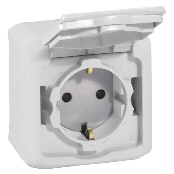 Розетка 2К+З Legrand Forix серая