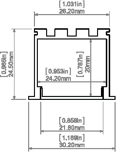LED-профиль KLUS LOKOM черный, 3 метра (Klus_B5553ANODA_3 BK) - фото №6