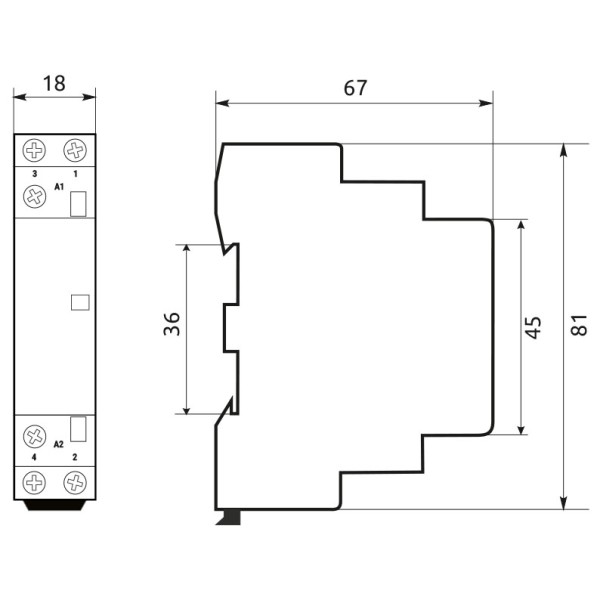 Магнитный пускатель Promfactor MCF3 25A 4NO 24В (MCF32540024) - фото №1