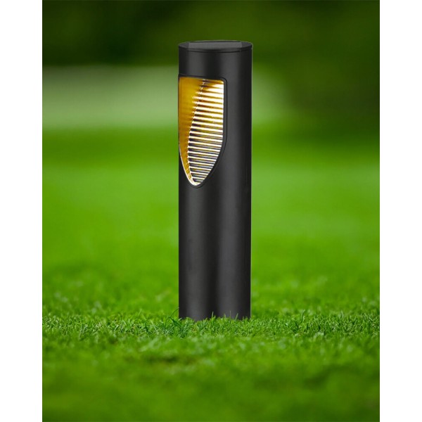 Вуличний світильник на сонячній батареї Goldlux 329455 Addis LED 4000K IP44 чорний - фото №1