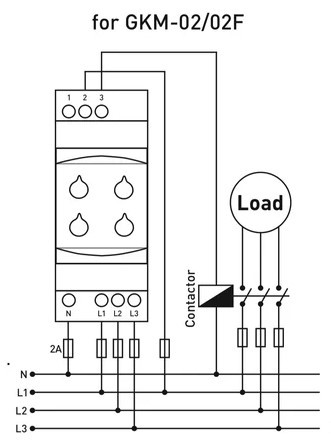 Реле контролю фаз Tense GKM-02F (без контролю нуля) - фото №2