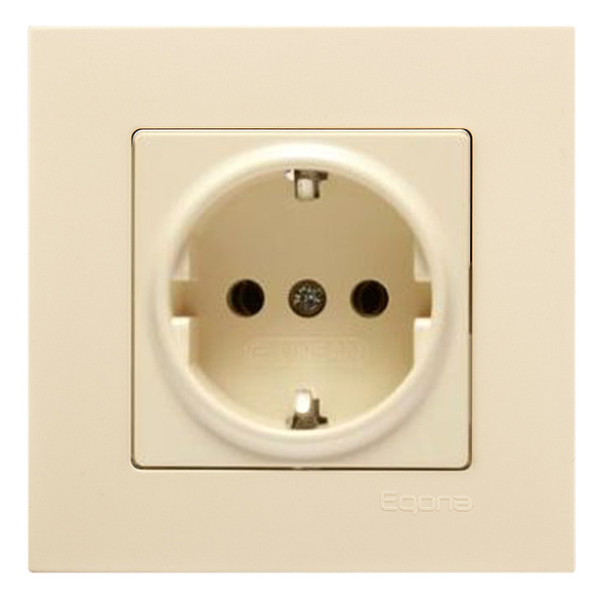 Розетка с з/к Gunsan Eqona крем