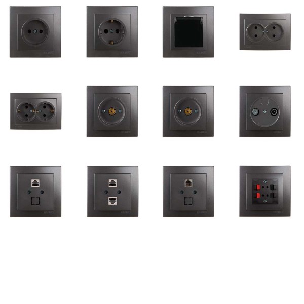 Розетка Nilson Touran антрацит телефонна ( 24161040 ) - фото №1