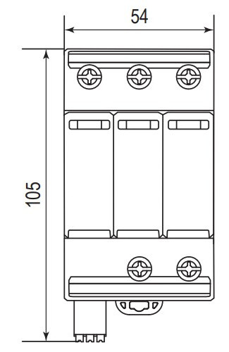 Ограничитель перенапряжения ETI 002440504 ETITEC M T12 300/7 (3+0 3p TNC) - фото №2