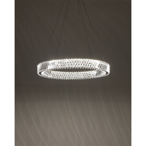 Підвісний світильник, люстра Nowodvorski 11706 Luxora Round LED 1x38W 3000K 3400Lm IP20 хром - фото №1