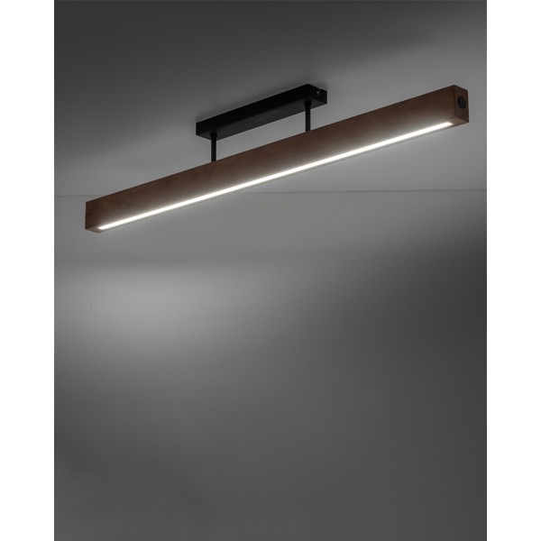 Люстра TK Lighting 6614 Teo LED 1x22W 3000K 2807Lm IP20 коричнева - фото №2