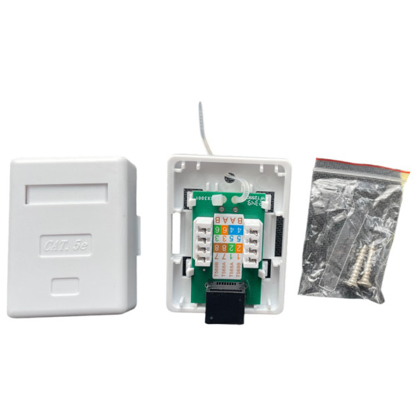 Однопортовая розетка GEAR RJ45x1 UTP Cat.5e 8P8C - фото №1