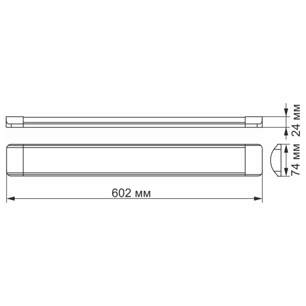 Лінійний світлодіодний світильник Videx 18Вт 5000K 0,6м (VL-BN-18065) - фото №2
