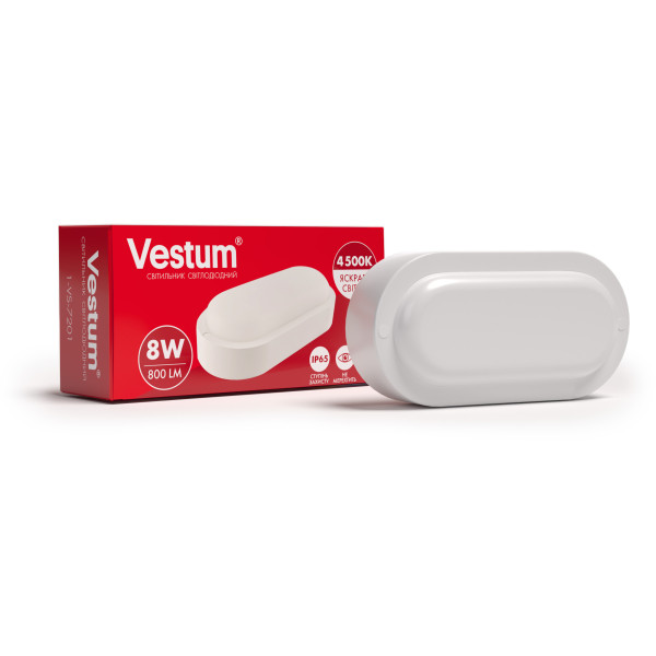 Овальный светильник Vestum 1-VS-7201 8Вт 4500K 220В - фото №1