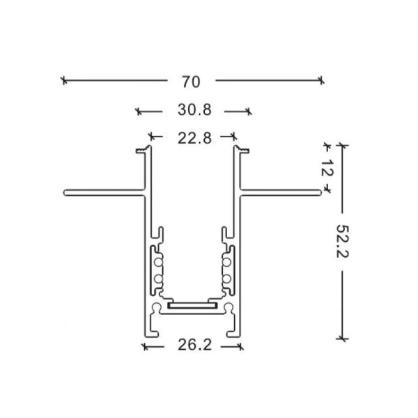 Магнитный шинопровод Alumled ALMG-TR 3M Wh - фото №1