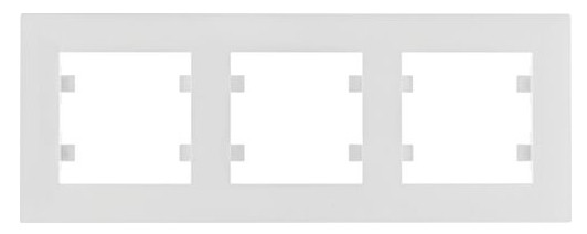 Горизонтальная трехместная рамка Hager WL5730 Lumina-Intense 3X (белая)