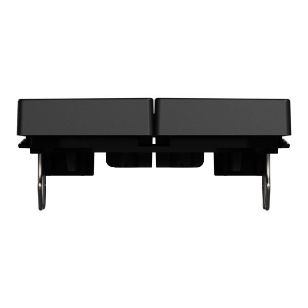 Клавіша подвійна для жалюзі Merten System M Ocean Plastic, MEG3855-0403 чорна матова - фото №1