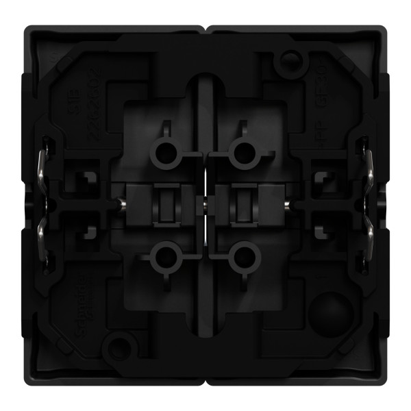 Клавіша подвійна для жалюзі Merten System M Ocean Plastic, MEG3855-0403 чорна матова - фото №2