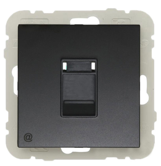 Компьютерная розетка Logus 21453 TPM RJ45 (Cat.5e) (черная матовая)