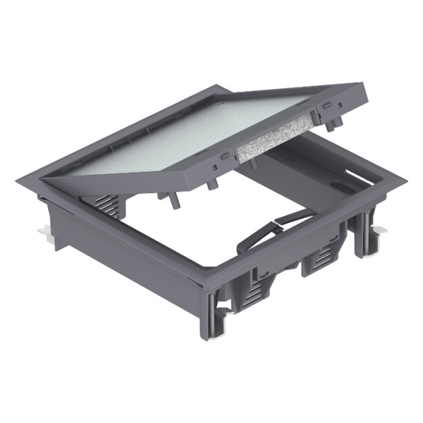 Розеточный люк OBO Bettermann (7405145) GES4 на 6 постов 45x45 200х200мм с блокировкой крышки (дополнительно 2х UT3)