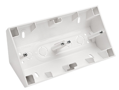 Подвійна кутова коробка для накладного монтажу під рамки PREMIUM, білий