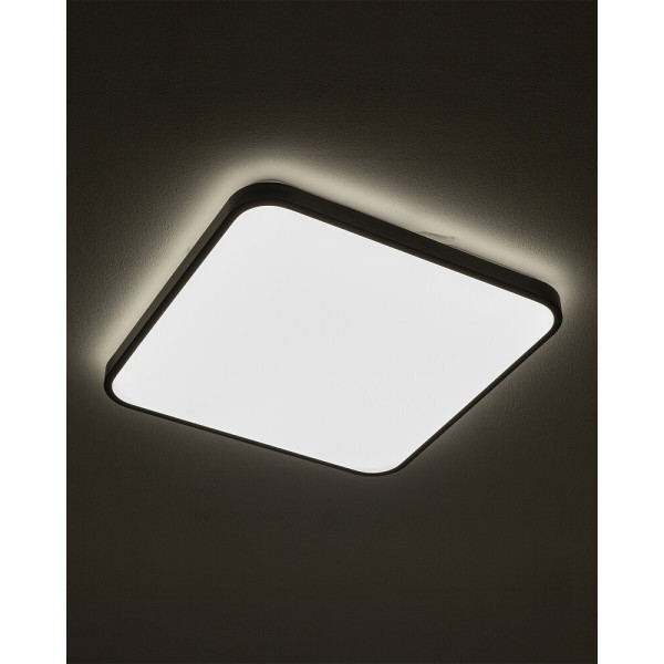 Потолочный светильник Nowodvorski 10985 Agnes Square LED Pro 1x32W 3000K 2700Lm IP44 черный - фото №1