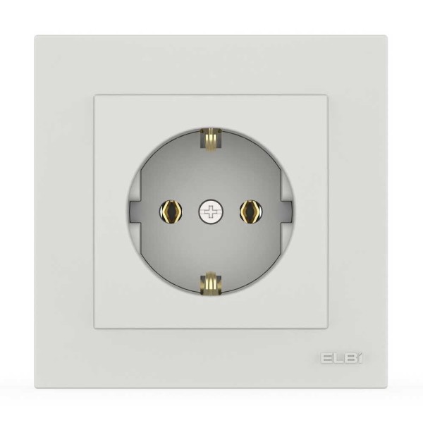 Розетка EL-BI VEGA білий мат 1-на з заземленням ( 510-016200-217 )