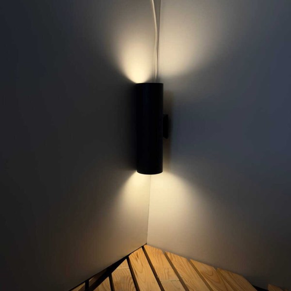 Светильник фасадный Violux TWIX-2D 2х40Вт Е27 IP44 антрацит ( 500360 ) - фото №1