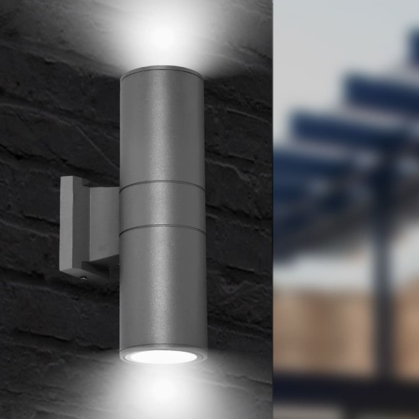 Светильник фасадный Violux TWIX-2D 2х40Вт Е27 IP44 антрацит ( 500360 ) - фото №9