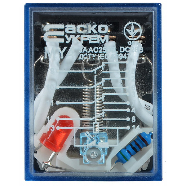 Промежуточное реле Аско-Укрем МY4 AC 12В (A0090010028) - фото №1