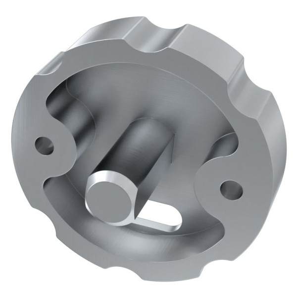 Заглушка Lumines для типа COSMO с отверстием серебро - фото №1