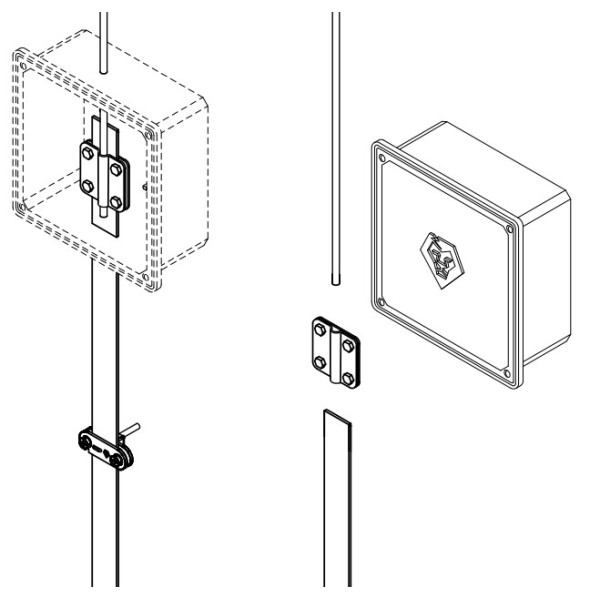З'єднувач Leo Lightman Contra дроту ø8-10 мм зі смугою шириною до 30мм StZn (203011) - фото №6