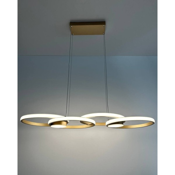 Подвесной светильник, люстра Reality 336301-09 Audia Led 1x48W IP20 Золотой - фото №1