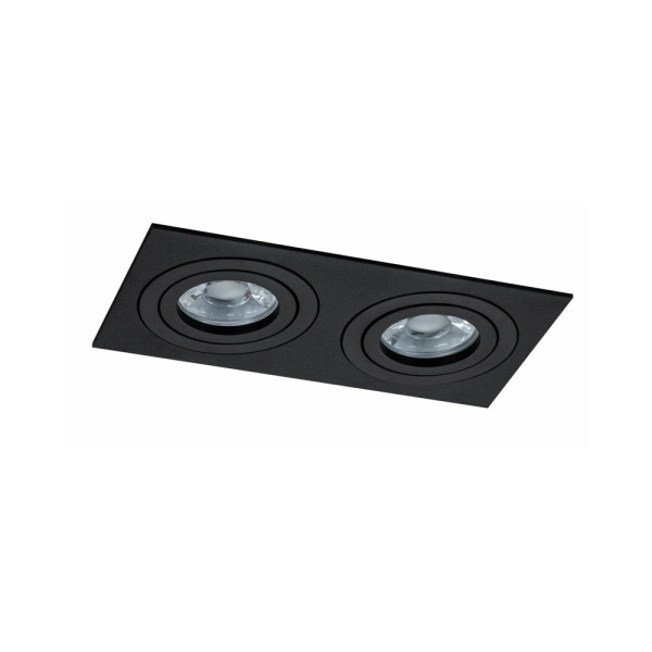 Точечный светильник врезной Oledim 7771305 TS25B ALU GU10 2x10W IP20 Черный