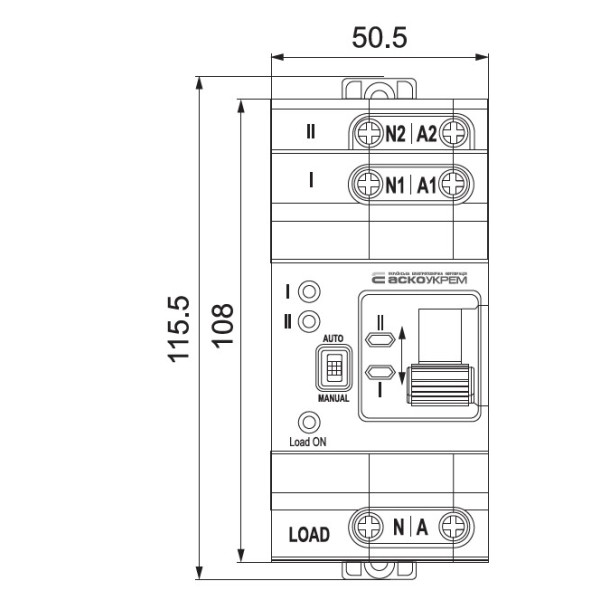 Реле автоматичного ввімкнення резерву Аско-Укрем APRV 2p 63A (A0010230006) - фото №5