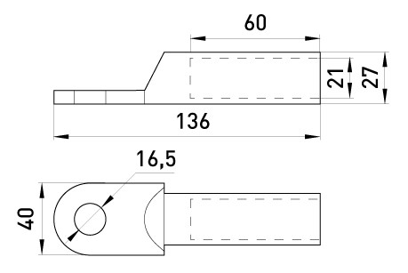 Оцинкованный кабельный наконечник E.Next e.end.stand.z.240 (s021011) - фото №1