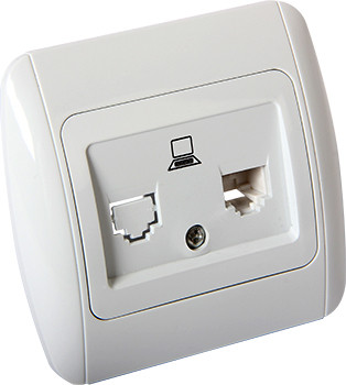 Компьютерная розетка E.Next e.install.stand.819С1 одинарная (s035032)