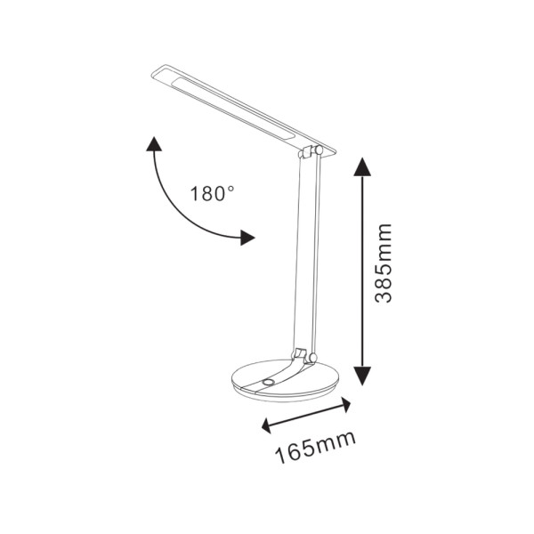 Настільна лампа Goldlux 316639 Serra Led 1x8W IP20 Чорна - фото №2