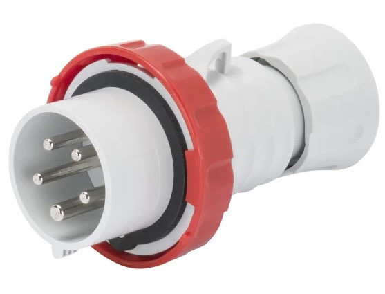 Переносная вилка GEWISS IP67 3P+N+E 32A 400В (GW60042H)