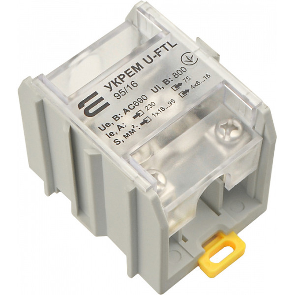 Клемма магистральная с защитной крышкой Аско-Укрем U-FTL 95/16 - фото №3