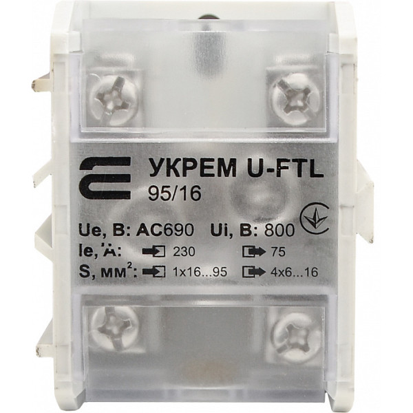 Клемма магистральная с защитной крышкой Аско-Укрем U-FTL 95/16 - фото №5