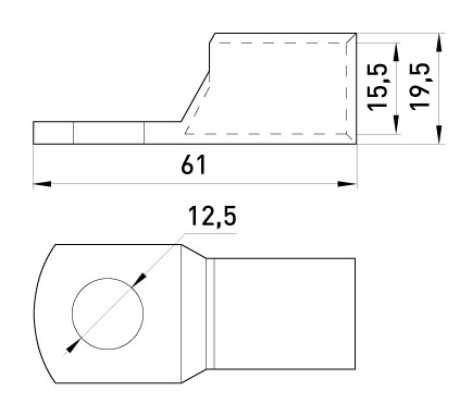 Медный кабельный наконечник E.Next e.end.stand.c.120 луженый (s19008) - фото №1